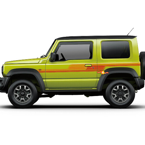 Suzuki JIMNY Vintage Retro Stripes Doors decal sticker graphics 3