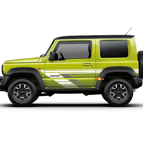 Suzuki JIMNY sierra Vintage Retro Stripes Doors decal sticker graphics 7