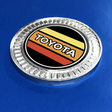 3D Badge Toyota Vintage TRD Retro Heritage Racing Stripes Metal Aluminum Emblem 2 2