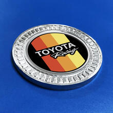 3D Badge Toyota Racing Vintage TRD Retro Heritage Racing Stripes Metal Aluminum Emblem 2