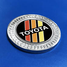 3D Badge Toyota Vintage TRD Retro Heritage Racing Stripes Metal Aluminum Emblem 3 2