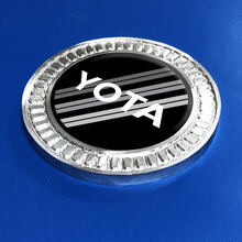 3D Badge Toyota Yota Grey and Red TRD Retro Heritage Racing Stripes Metal Aluminum Emblem 2