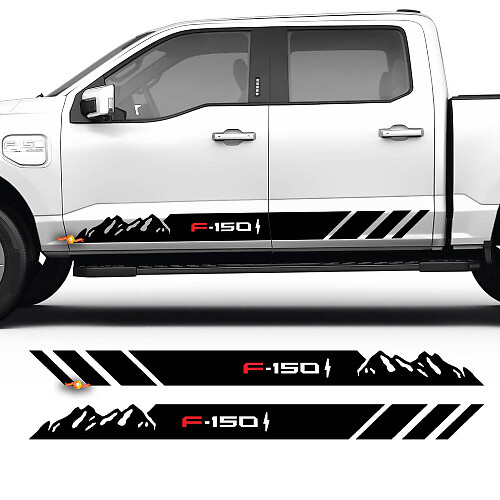 Rocker Panel Mountains Stripes Vinyl Decal Graphics Sticker for Ford F-150 Lightning