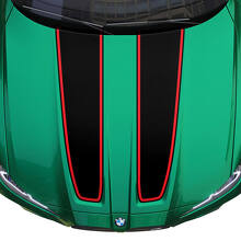Double Hood and Trunk Outline Stripes Vinyl Decal Kit for BMW M3 G80 M4 G82 G83_2