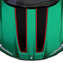 Hood and Trunk CS CSL style with outline stripe for BMW M4 M3 G82 G83 M Performance vinyl decal sticker 2