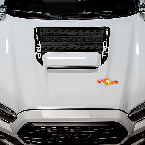 TRD-Style Polynesian Hood Scoop Vinyl Decal for Toyota Tacoma 2016-2024