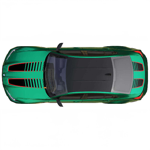 Dual Strobe Hood and Trunk Stripes Vinyl Decal Kit for BMW M3 G80 M4 G82 G83