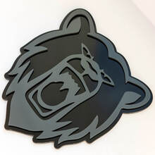 Angry Grizzly Bear Custom 3D Badge Fender Badges Emblem 2 2