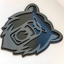 Angry Grizzly Bear Custom 3D Badge Fender Badges Emblem 2 3