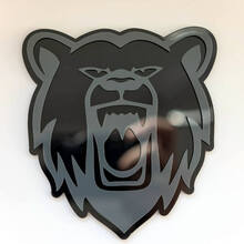 Angry Grizzly Bear Custom 3D Badge Fender Badges Emblem 2 4