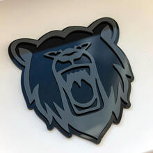 Angry Grizzly Bear Custom 3D Badge Fender Badges Emblem 2 5