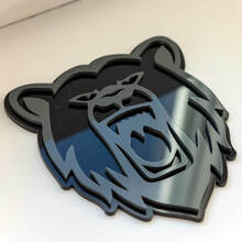 Angry Grizzly Bear Custom 3D Badge Fender Badges Emblem 2 7