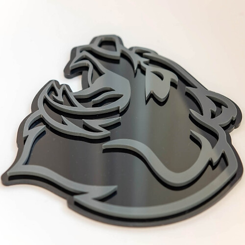 Custom Angry Grizzly Bear 3D Fender Badge Emblem