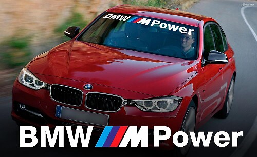 M Power Style Windshield Banner Vinyl Decal for BMW