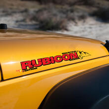 Rubicon Mountains with Coordinates Hood Side Sticker Decal for Jeep Wrangler JL JK CJ TJ YJ 2