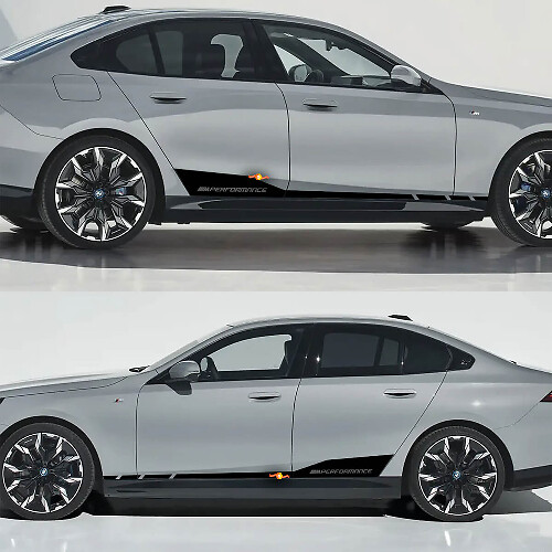 M Performance Stickers Decals for SideSkirt fit to BMW 5 Series i5 G60