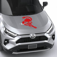 Snake with Skull Universal Hood Vinyl Decal Graphic Sticker 2