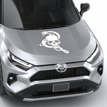 Snake with Skull Universal Hood Vinyl Decal Graphic Sticker 3