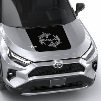 Koi fish RAV4 Hood Vinyl Decal Graphic Sticker fit to Toyota RAV4 1