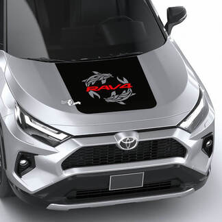 Koi fish RAV4 Hood Vinyl Decal Graphic Sticker fit to Toyota RAV4 2 1