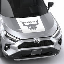 Horned Skull Hood Vinyl Decal Sticker for Toyota RAV4_3