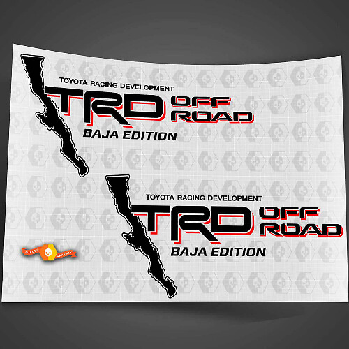 TRD Off Road Baja Edition Vinyl Decal For Toyota Tacoma Tundra