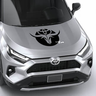 Bull Horns Toyota RAV4 Hood Vinyl Decal Graphic Sticker fit to Toyota RAV4 1