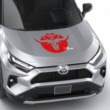 Bull Horns Toyota RAV4 Hood Vinyl Decal Graphic Sticker fit to Toyota RAV4 3