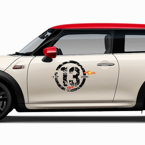 Pair of Side Doors decals 1 of 2000 MINI John Cooper Works GP Style Sticker