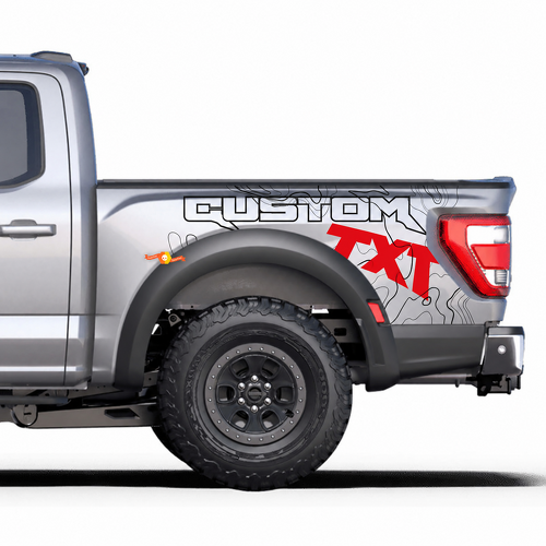 Bedside Side Stripes Vinyl Decal Graphics Sticker Kit for Musclecar truck power truck R