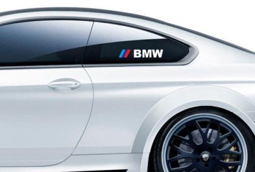 Pair Bmw M3 M5 M6 E34 E36 E39 E46 E60 E70 E90 Z4 Window Decal Sticker Logo
