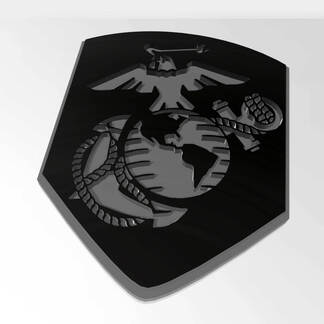 Custom 3D Badge Military Army USMC Globe Fender Badges Emblem