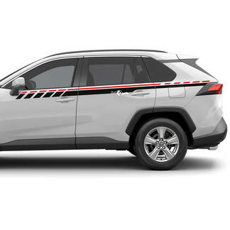 Toyota RAV4 Side upper stripes Vinyl Decal Graphic Sticker fit to Toyota RAV4