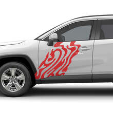 Abstract Door Vinyl Decal Graphic Sticker For Toyota RAV4 2