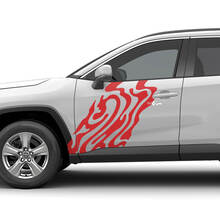 Side Abstract Vinyl Decal Graphic Sticker fit to Toyota RAV4 2