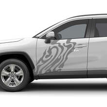 Abstract Door Vinyl Decal Graphic Sticker For Toyota RAV4 3