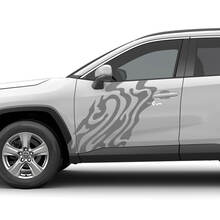 Side Abstract Vinyl Decal Graphic Sticker fit to Toyota RAV4 3