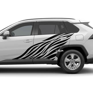 Side flame Graphic Vinyl Decal Graphic Sticker fit to Toyota RAV4 1