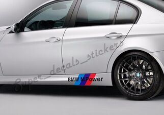 SET of SIDESKIRTS BMW M Power M3 M5 E46 E60 E70 E90 vinyl Decal sticker