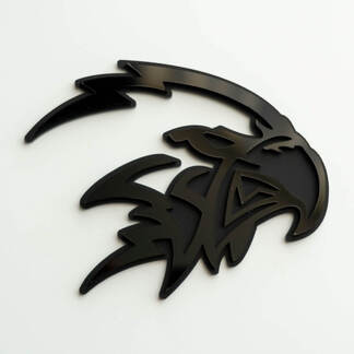 Custom 3D Badge Trackhawk Hellhawk Black logo Fender Badges Emblem