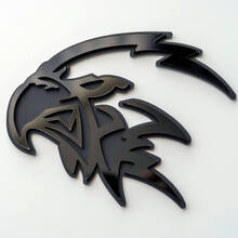 Custom 3D Badge Trackhawk Hellhawk Black logo Fender Badges Emblem 7