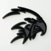 Custom 3D Badge Trackhawk Hellhawk Black vs Grey logo Fender Badges Emblem 4