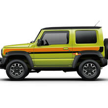 2X Suzuki JIMNY Two Colors Stripes Side Doors Decal Sticker Graphics 2