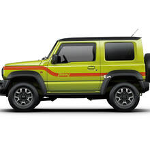 Pair Suzuki JIMNY Side Stripes Doors Front Fender Rear Fender decal Logo Lines sticker graphics 3