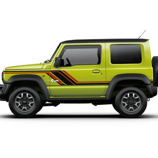 Suzuki JIMNY Side Vintage Stripes Doors Front Fender decal sticker graphics 2 Colors