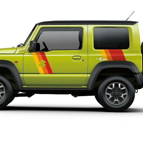 Side Vintage Retro Stripes decal sticker graphics Vinyl Decal Sticker for Suzuki Jimny