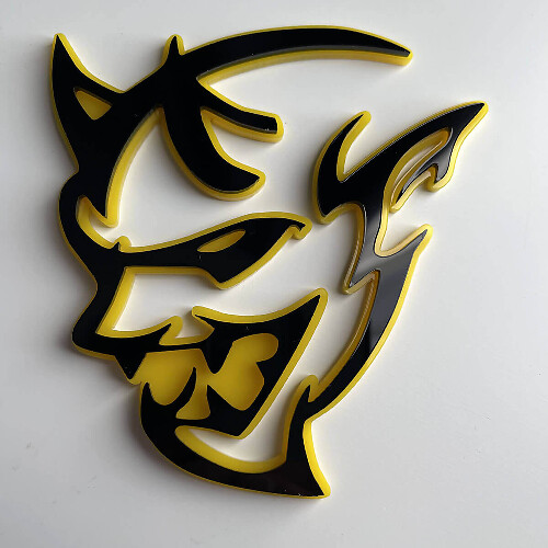 Custom 3D Badge Demon Dodge Charger Challenger logo Fender Badges Emblem 4