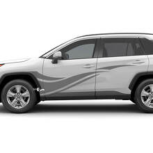 Side Wave stripes Graphic Vinyl Decal Graphic Sticker fit to Toyota RAV4 3