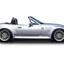 Z3 Logo Side Door Checkered Stripes Vinyl Decals Pair for BMW Z3_3