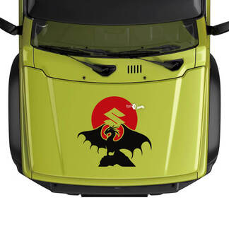 Suzuki JIMNY Hood Dragon on Sun Logo decal sticker graphics 1